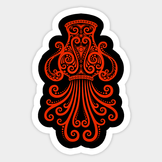 Red Aquarius Zodiac Sign Sticker by jeffbartels